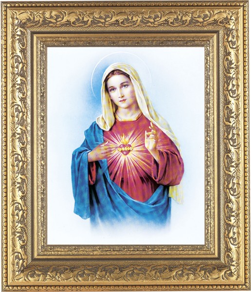Immaculate Heart of Mary 8x10 Framed Print Under Glass - #115 Frame