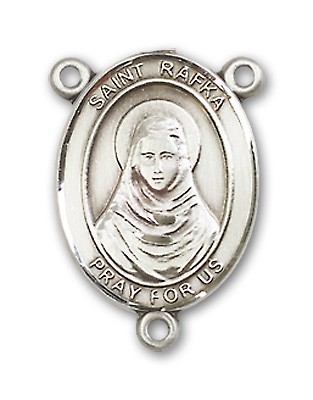 St. Rafka Rosary Centerpiece Sterling Silver or Pewter - Sterling Silver