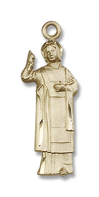 St. Stephen the Martyr Medal - 14K Solid Gold