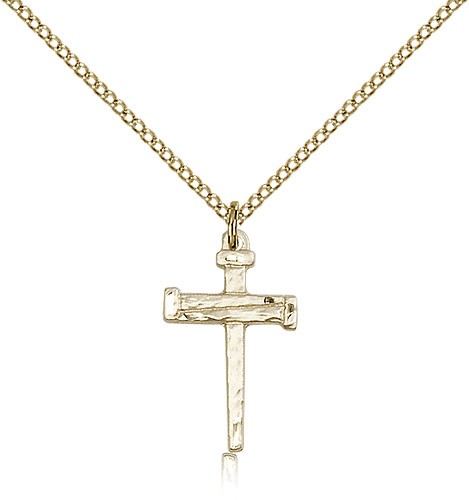 Nail Cross Medal - 14KT Gold Filled