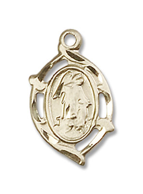 Petite Guardian Angel Medal - 14K Solid Gold