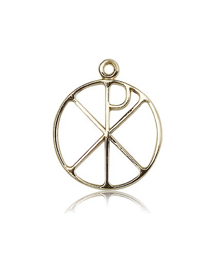 Women's Open Cut Chi Rho Medal - 14K Solid Gold