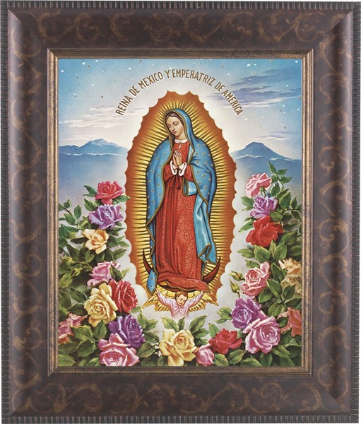 Our Lady of Guadalupe 8x10 Framed Print Under Glass - #124 Frame