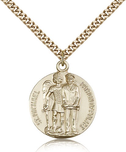 Men's St. Michael Police Officer Medal - 14KT Gold Filled