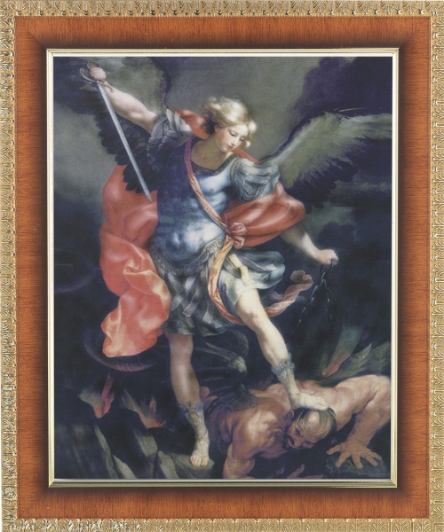 St. Michael 8x10 Framed Print Under Glass - #122 Frame