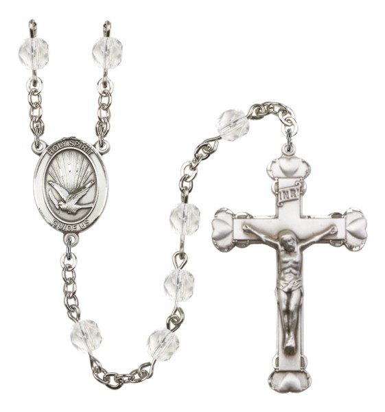 Women's Holy Spirit Birthstone Rosary - Crystal