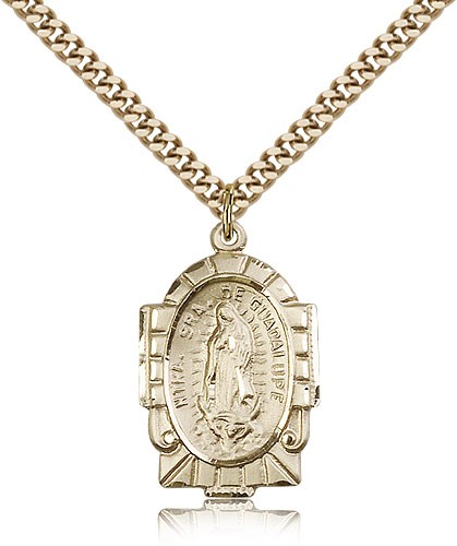 Our Lady of Guadalupe Medal - 14KT Gold Filled