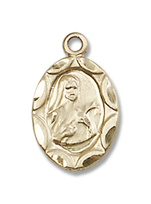 Petite St. Therese of Lisieux Medal - 14K Solid Gold