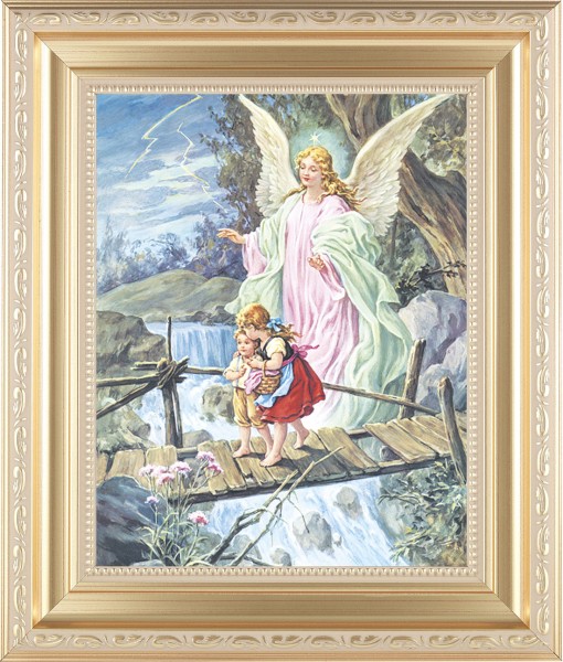 Guardian Angel 8x10 Framed Print Under Glass - #138 Frame