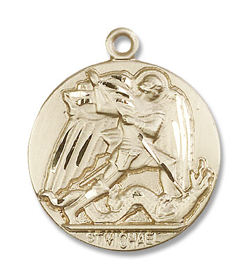 St. Michael The Archangel Medal - 14K Solid Gold