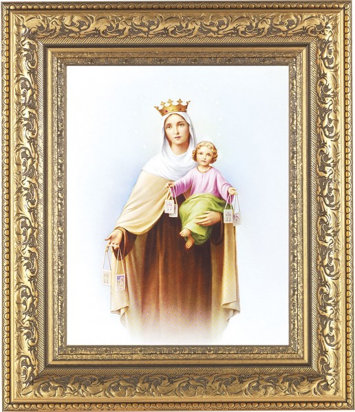 Our Lady of Mt. Carmel 8x10 Framed Print Under Glass - #115 Frame