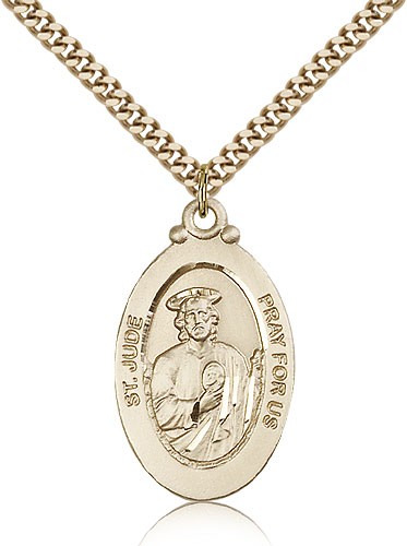 Men's Saint Jude Medal - 14KT Gold Filled