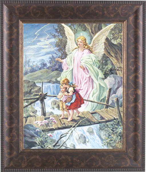 Guardian Angel 8x10 Framed Print Under Glass - #124 Frame