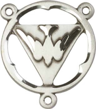 Holy Spirit Sterling Silver Rosary Centerpiece - Sterling Silver