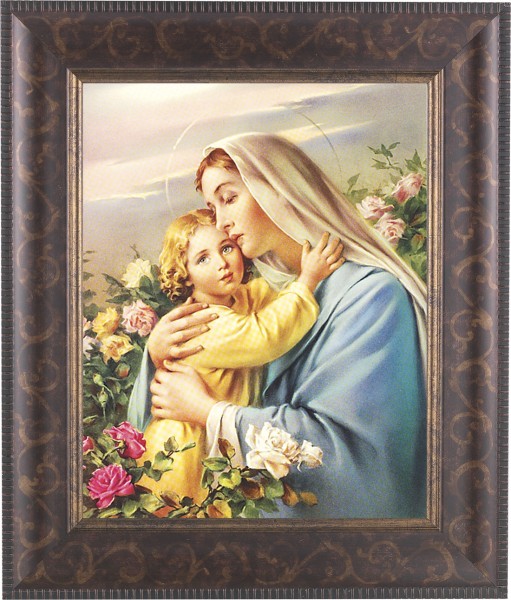Madonna and Child in the Garden 8x10 Framed Print Under Glass - #124 Frame