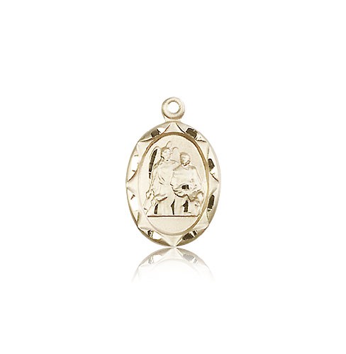 Women's Oval St. Raphael Medal - 14K Solid Gold