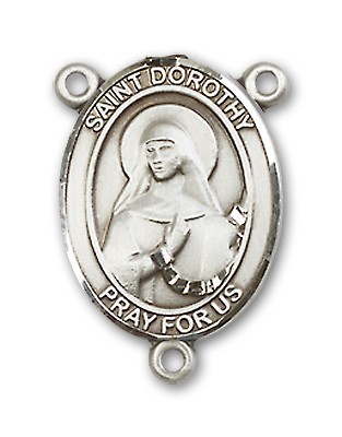 St. Dorothy Rosary Centerpiece Sterling Silver or Pewter - Sterling Silver