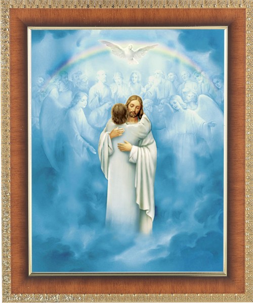 Jesus' Embrace at Heaven's Gate 8x10 Framed Print Under Glass - #122 Frame