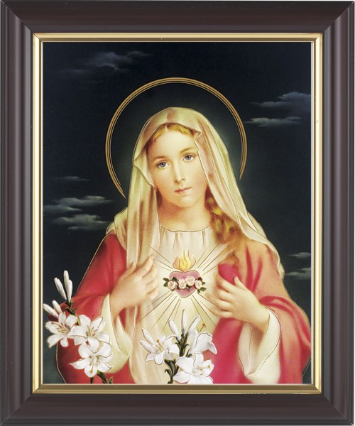Immaculate Heart of Mary 8x10 Framed Print Under Glass - #133 Frame