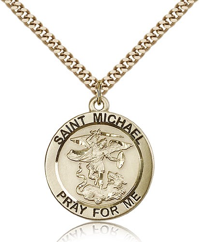 Men's St. Michael The Archangel Medal - 14KT Gold Filled
