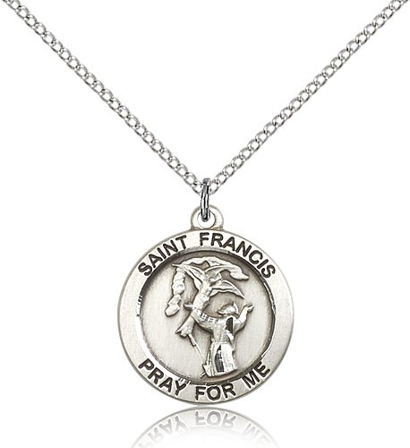 St. Francis of Assisi Medal - Sterling Silver