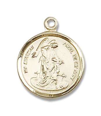 Petite Guardian Angel Pendant - 14K Solid Gold