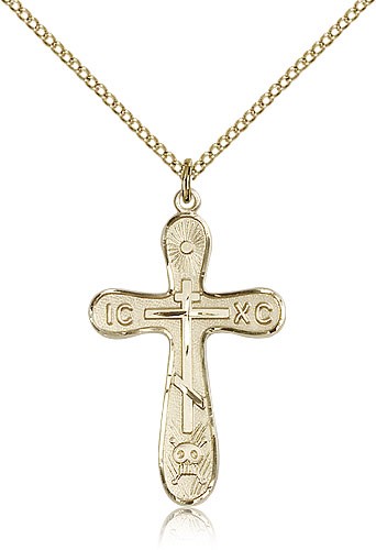 Golgotha Cross Medal - 14KT Gold Filled