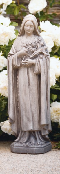 St. Therese Statue 16.75 Inches - Old Stone Finish