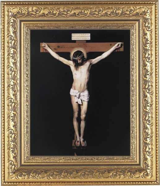 Jesus on the Cross 8x10 Framed Print Under Glass - #115 Frame