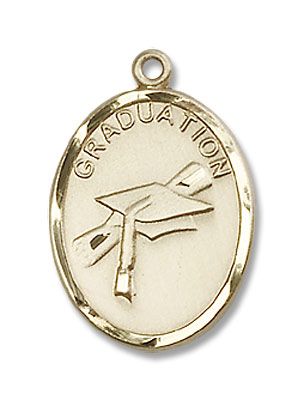 Female Graduation Pendant - 14K Solid Gold