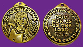 Saint Catherine of Alexandria Pendant - Bronze