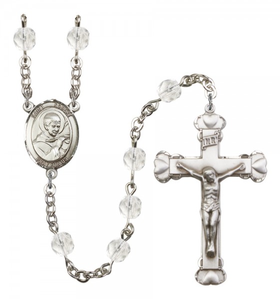 Women's St. Robert Bellarmine Birthstone Rosary - Crystal