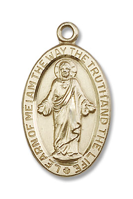 Women's Learn of Me Scapular Medal - 14K Solid Gold