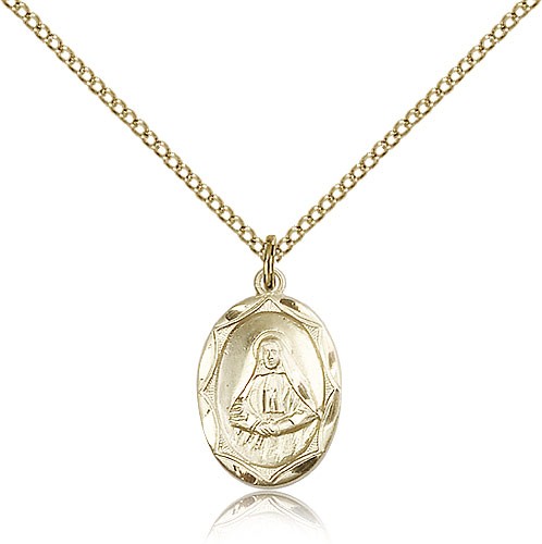 Petite St. Frances Cabrini Medal - 14KT Gold Filled