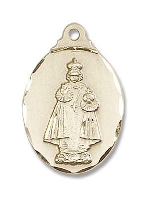Women's Infant of Prague Pendant - 14K Solid Gold