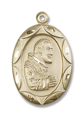 St. Padre Pio of Pietrelcina Medal - 14K Solid Gold