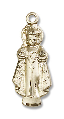 Infant of Prague Medal - 14K Solid Gold