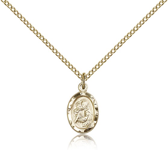 Women's Oval St. Anthony Medal - 14KT Gold Filled