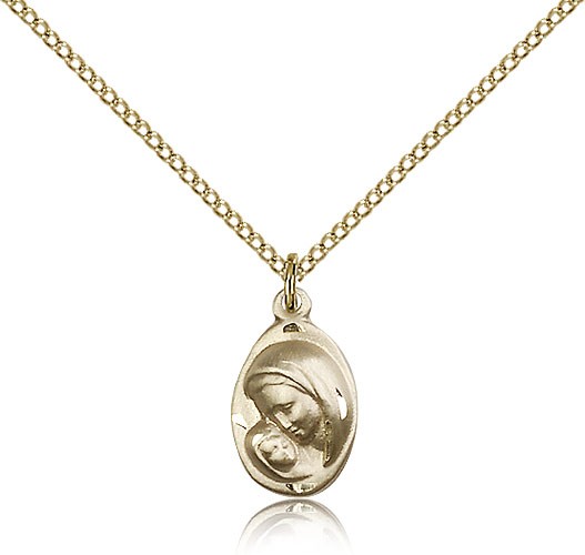 Madonna and Child Pendant - 14KT Gold Filled