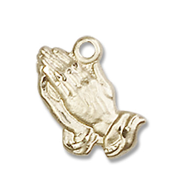 Praying Hands Medal - 14K Solid Gold