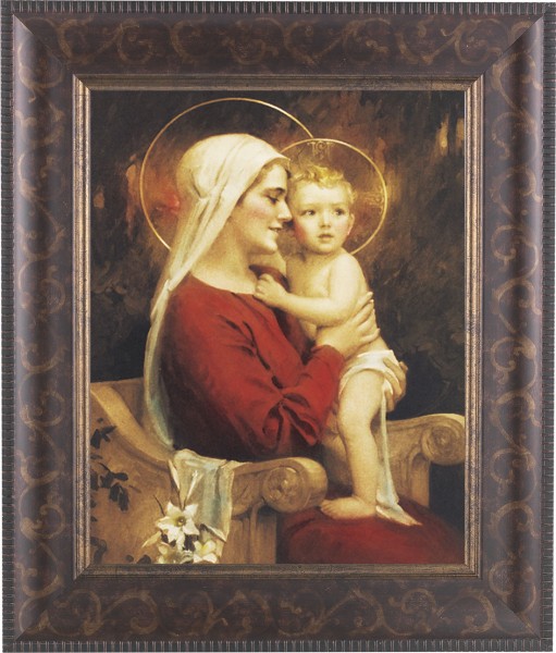 Madonna and Child Full of Joy 8x10 Framed Print Under Glass - #124 Frame