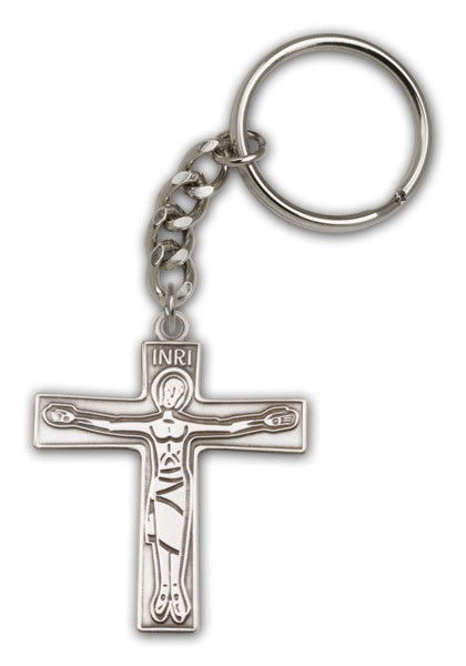 Cursillo Cross Keychain - Antique Silver