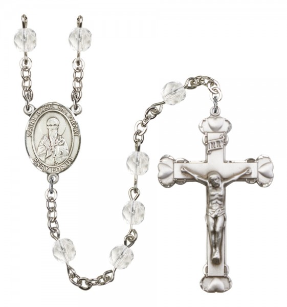 Women's St. Basil the Great Birthstone Rosary - Crystal