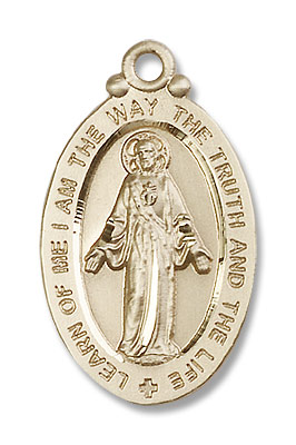 Large Scapular Medal - 14K Solid Gold