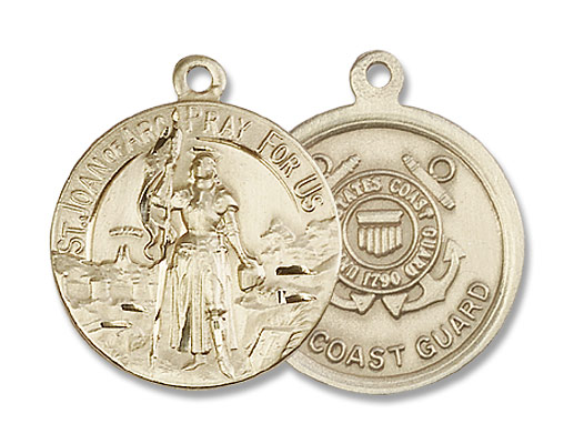 Coast Guard St. Joan of Arc Medal - 14K Solid Gold