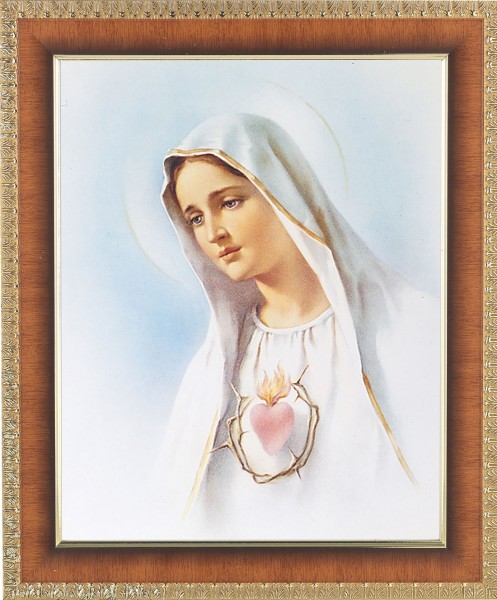 Immaculate Heart of Mary 8x10 Framed Print Under Glass - #122 Frame