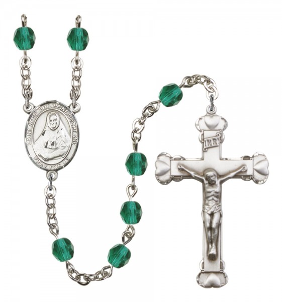 Women's St. Rose Philippine Duchesne Birthstone Rosary - Zircon