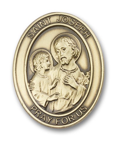St. Joseph Visor Clip - Antique Gold