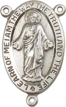 Scapular Sterling Silver Rosary Centerpiece - Sterling Silver