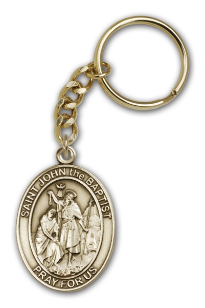 St. John the Baptist Keychain - Antique Gold